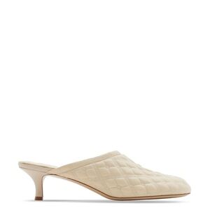 Burberry Beige Quilted Mules